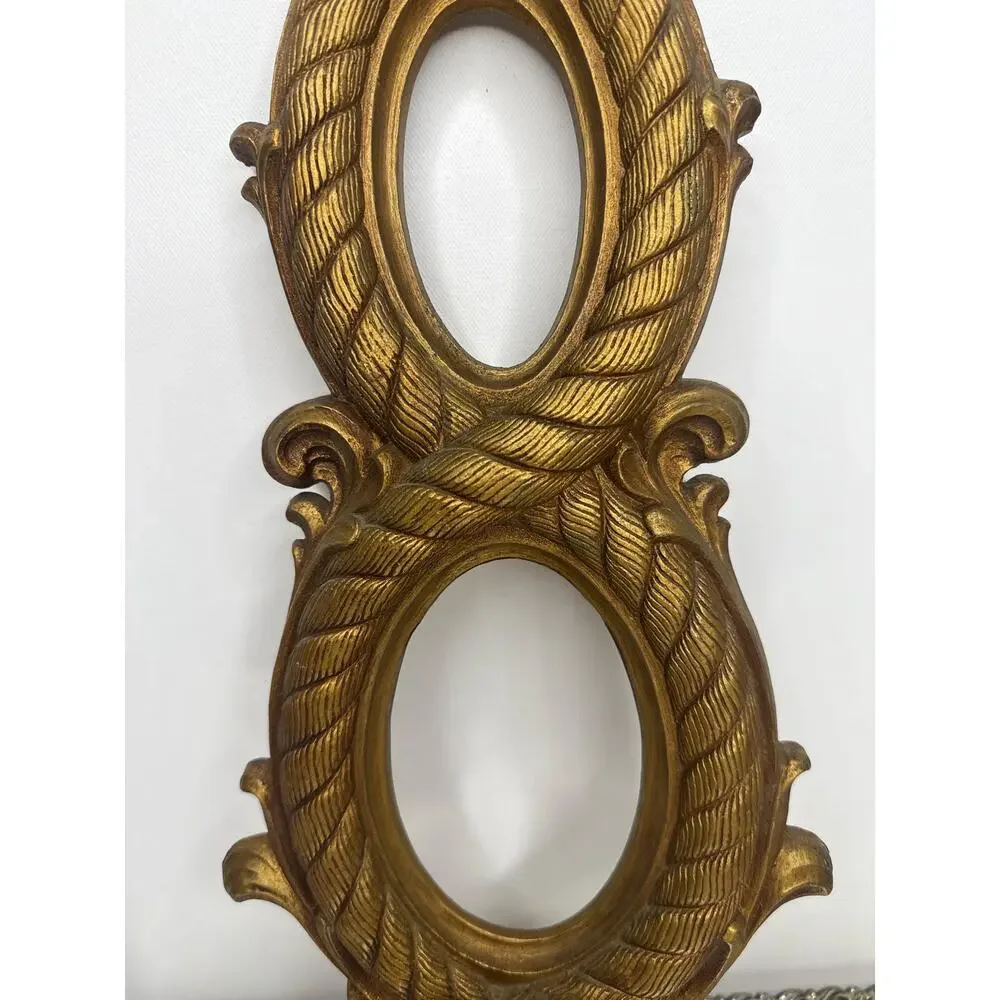 Vintage Syroco Home interiors Gold Candle Sconce